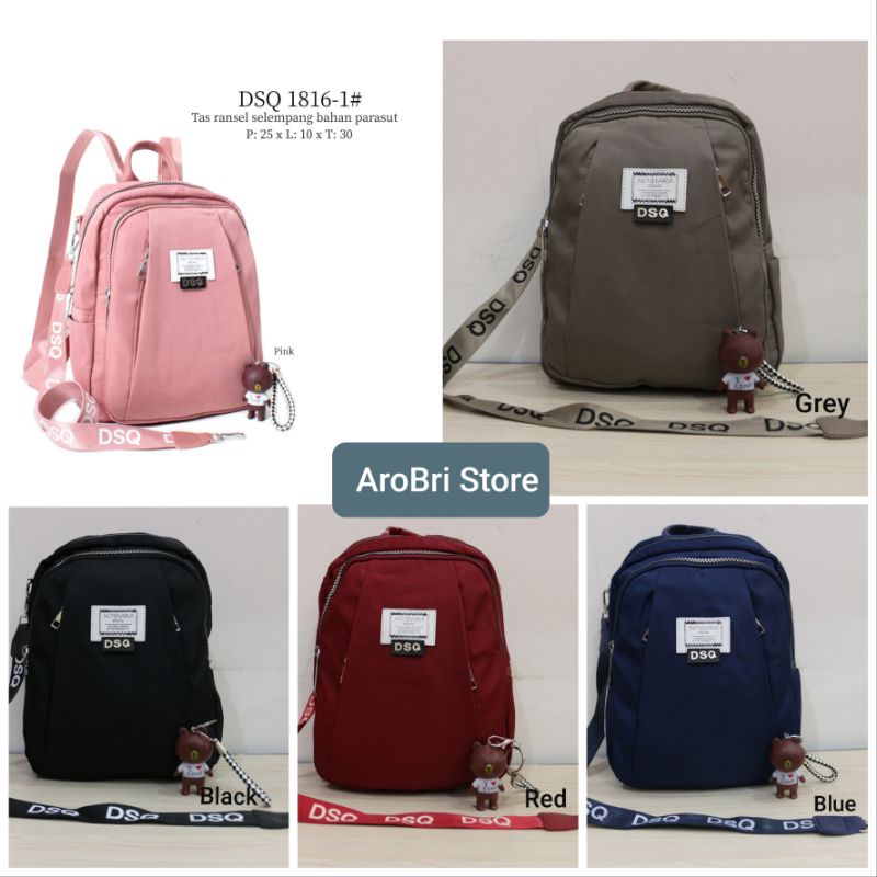 Tas Ransel selempang merk DSQ 1816-1 bahan parasut
