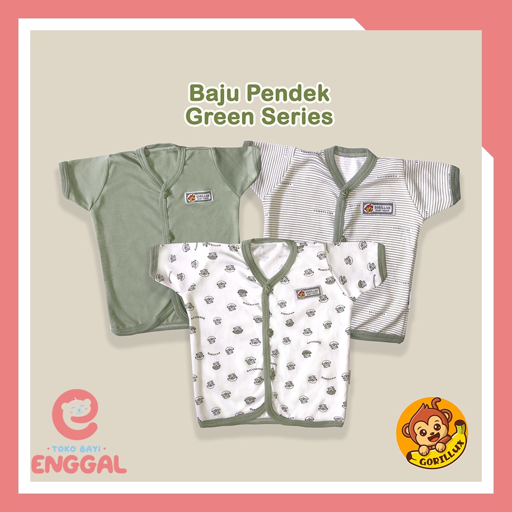 Baju Bayi Tangan Pendek Bis Kancing Gorillux