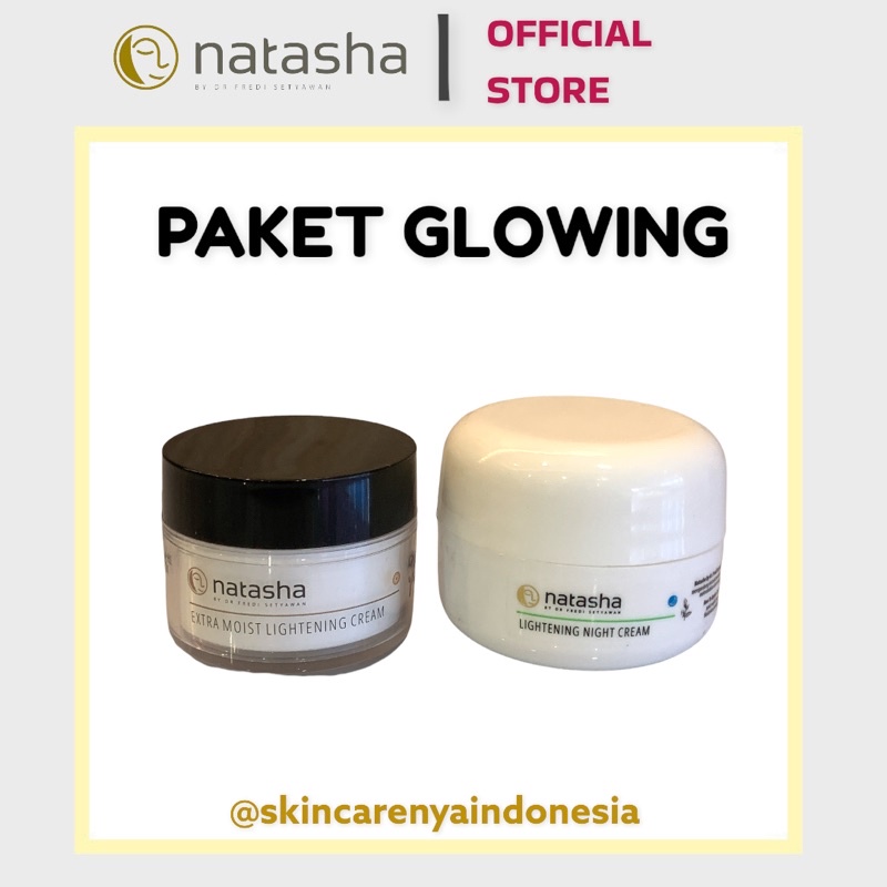 NATASHA SKINCARE PAKET GLOWING / WHITENING / MELEMBABKAN /MEMUTIHKAN WAJAH