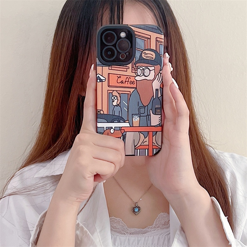 Soft case Silikon Motif Kartun Ilustrasi Untuk iphone 11 pro max 12 13 pro max X Xs max XR 7plus 8plus 7 8 se2020