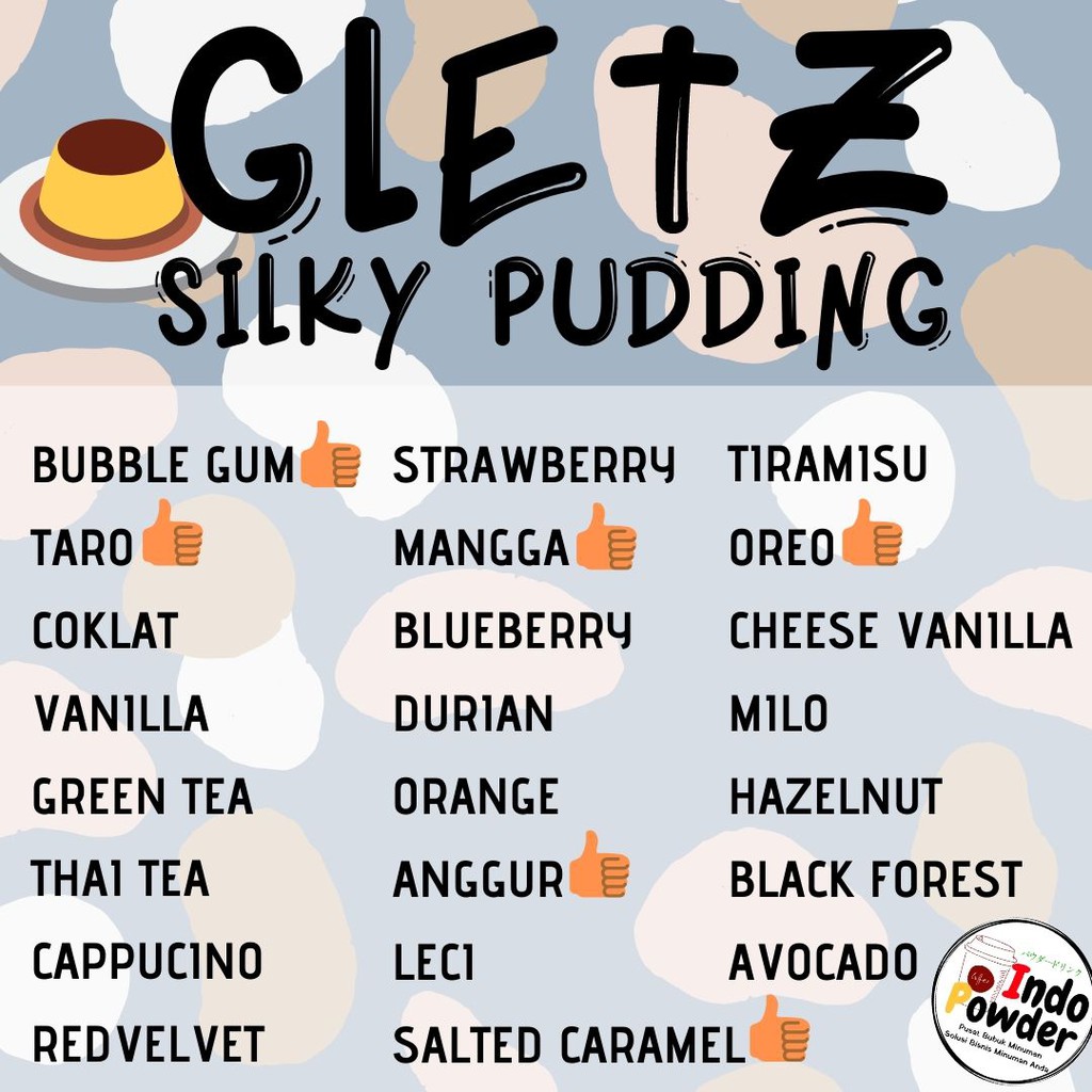 SILKY PUDDING MANGGA  - BUBUK Silky Puding  - Puding Sutra  -Soft Puding -Puding lembut