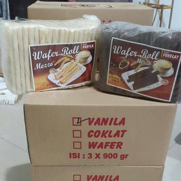 [TERMURAH] Wafer Roll Mezzo 900gr