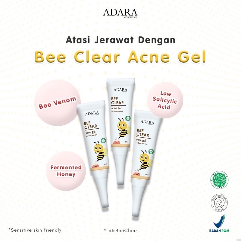 ADARA - Bee Clear Acne Gel With Bee venom / Obat Totol Jerawat