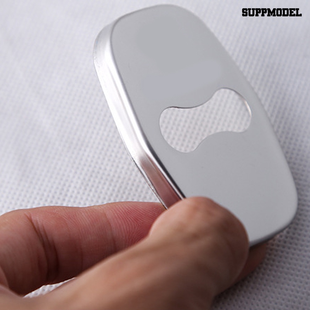 4pcs Stiker Cover Kunci Pintu Mobil Bahan Stainless Steel Untuk Peugeot 301 / 308 / 407 / 508