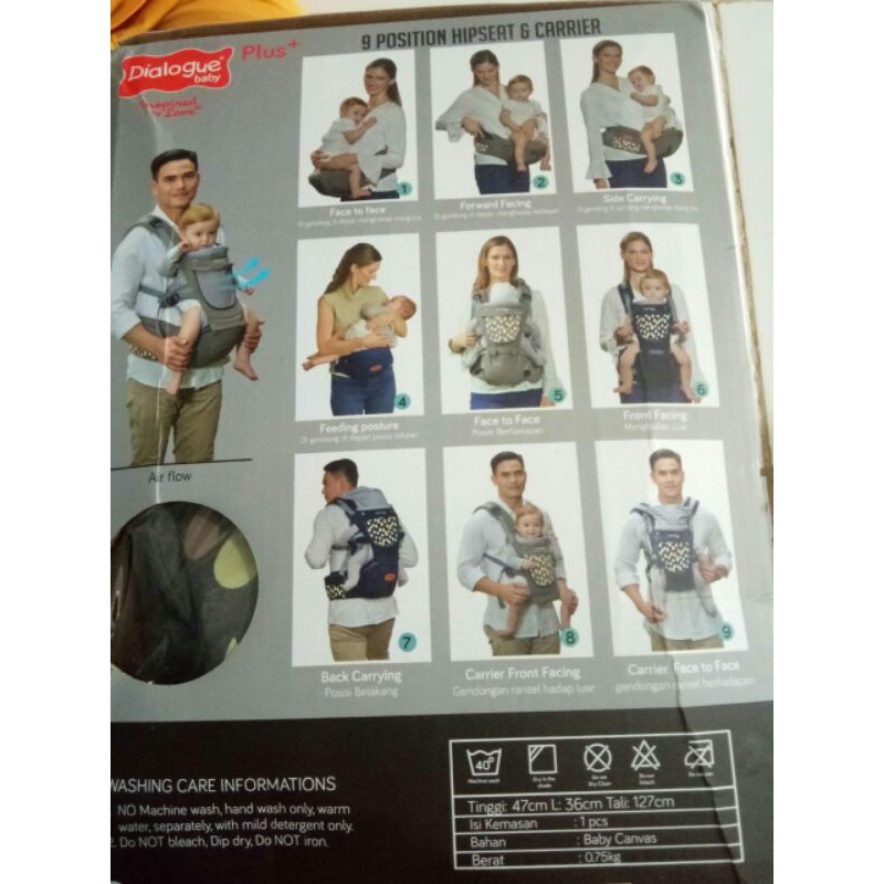 Dialogue Baby Gendongan Hipseat Carrier 9 in 1 Splendid Series DGG1026