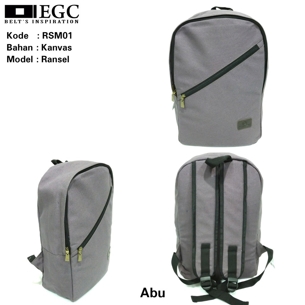 Tas Ransel Backpack Kanvas Pria Laki Cowo Cowok Unisex Travel Bag Tas Sekolah Punggung Ori - TAS-RANSEL-GA