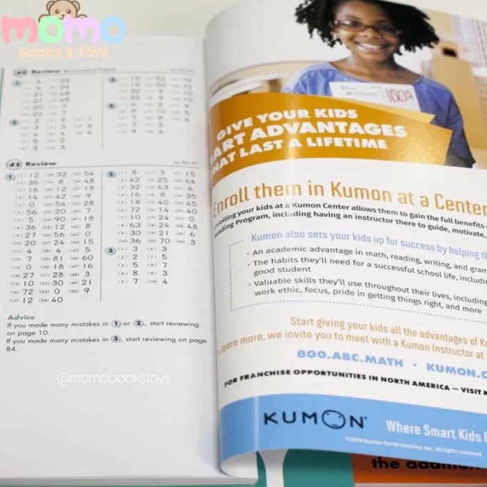 Must Have [Momo] Kumon Math Workbook Grade 1 2 3 4 Buku Matematika Termurah