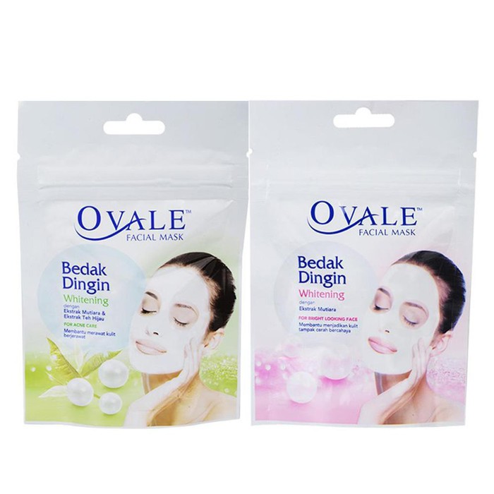 Ovale facial mask bedak dingin whitening 30 butir @0.5g