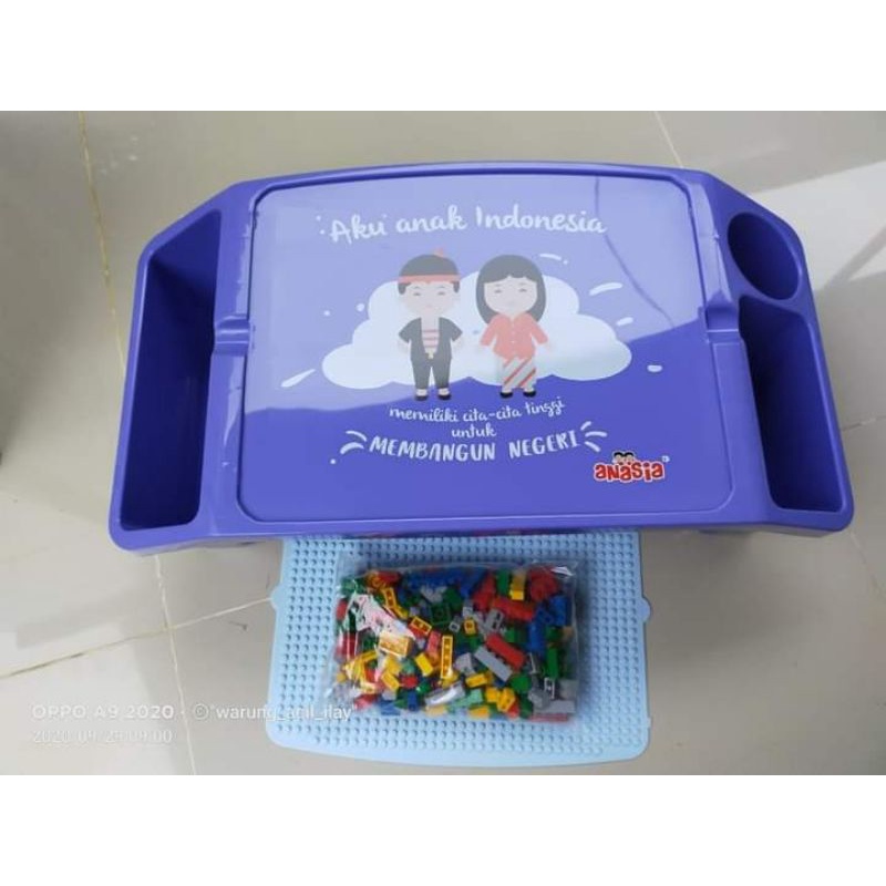 

(ANASIA) meja belajar anak anak bonus Lego