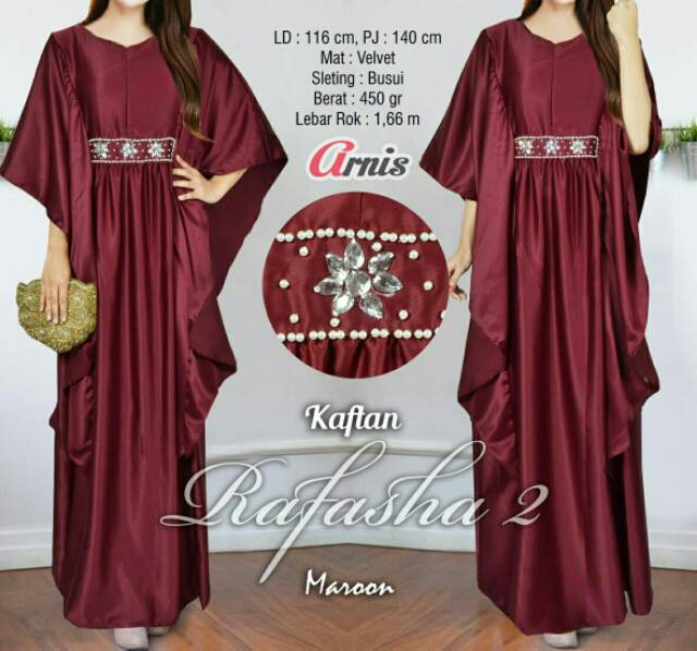 Rafasha 2 Kaftan payet mote mutiara