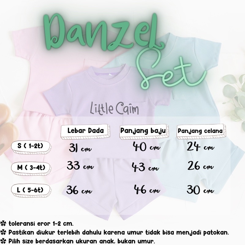 LITTLECAIM - DANZEL SET | setelan baju anak unisex