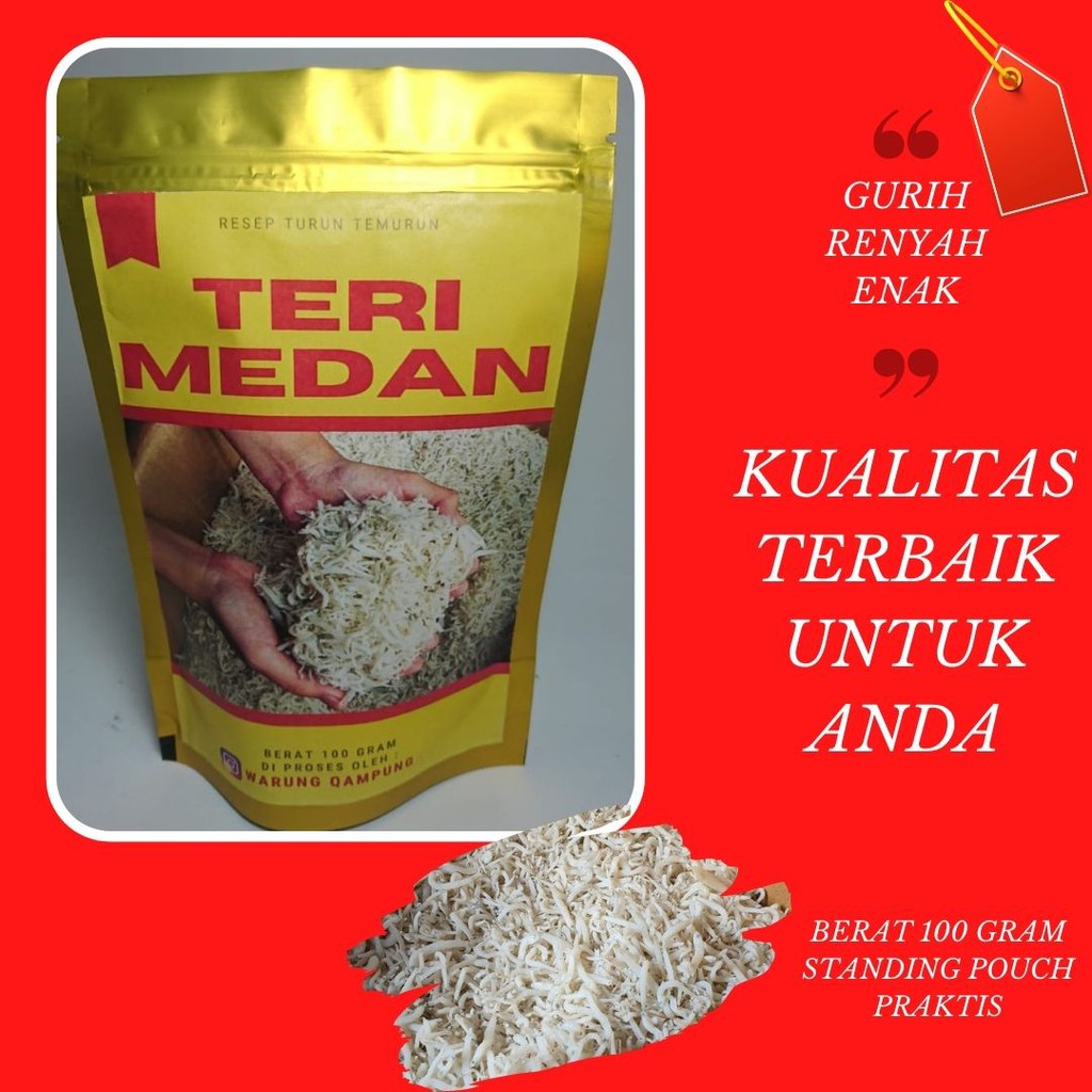 

Promo Ikan Teri Medan Nasi Putih Super 100gr Rasa Istimewa ORI 100%