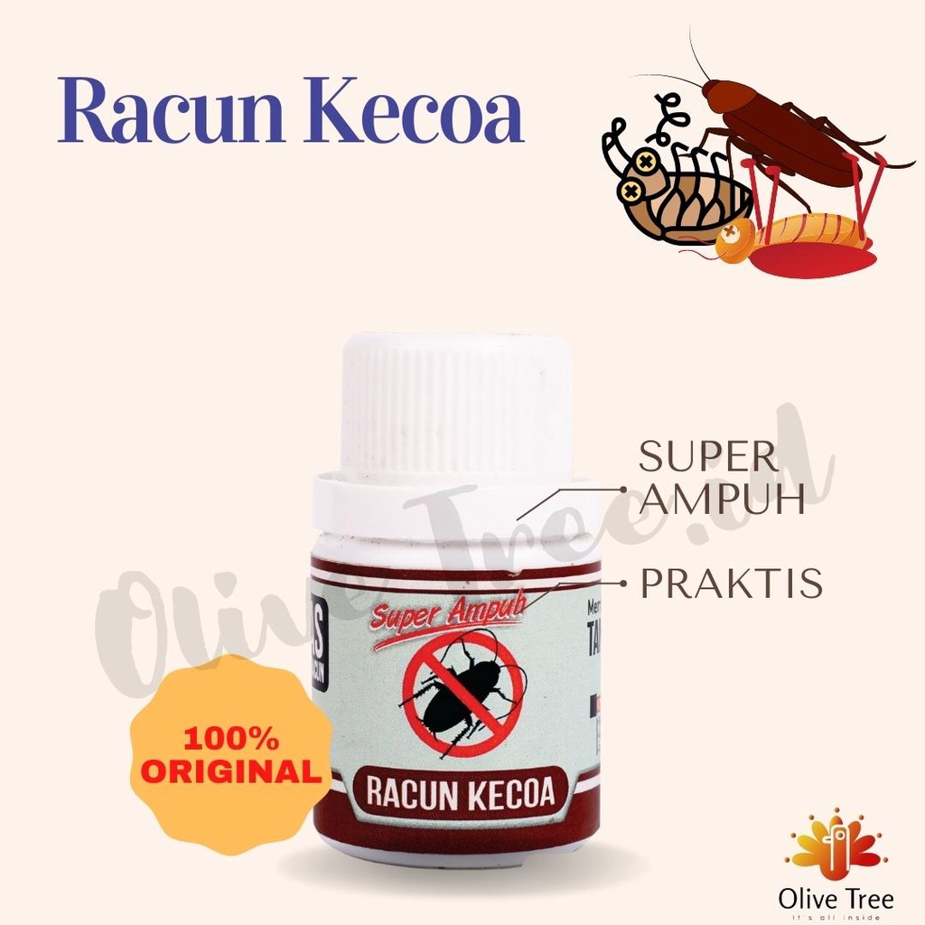 Racun Kecoa Kecoak Basmi Kecoa Paling Ampuh Bug Buster Basmi Cockroach UMPAN RACUN KECOA Bubuk Racun Anti Kecoa Serbuk Obat Pembasmi Kecoak