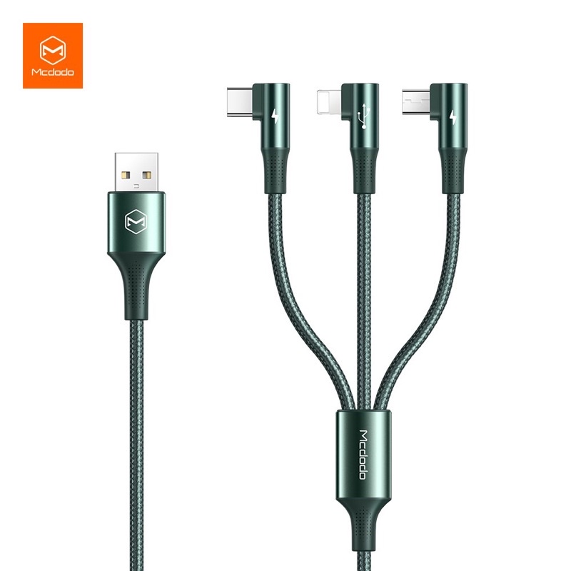 Kabel Data Gaming 3 in 1 MCdodo CA-888 Type C + Lightning + Micro USB 3A