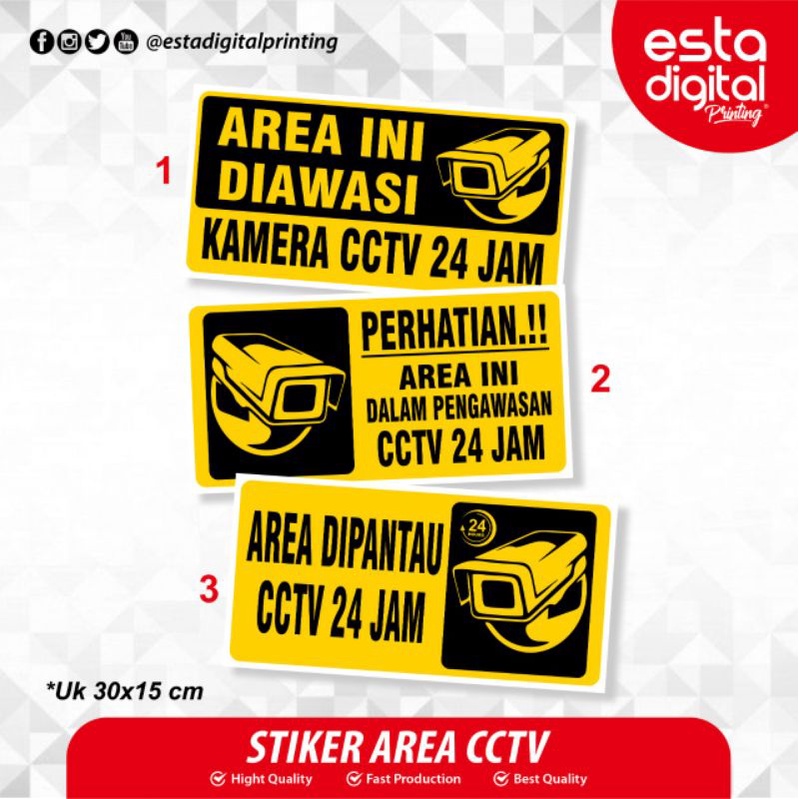 

Stiker Area dipantau CCTV