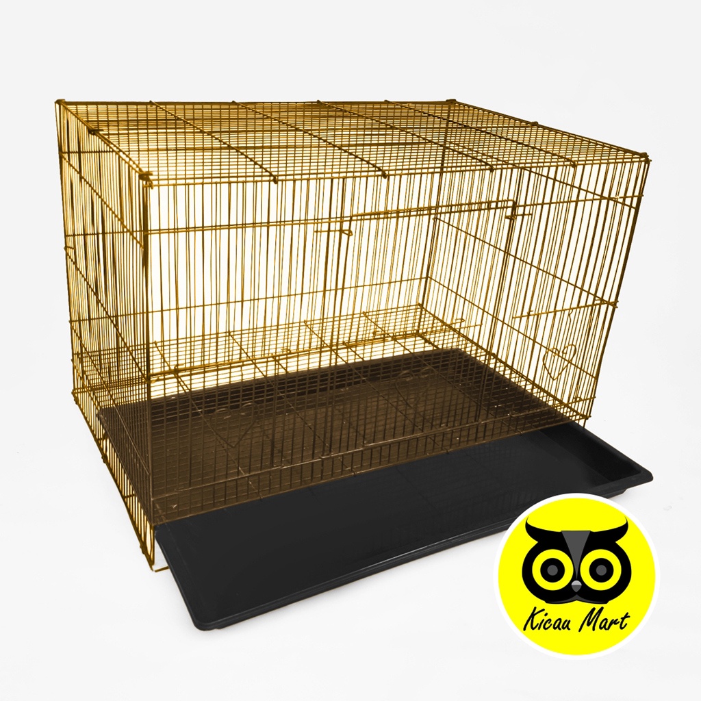 KANDANG KUCING BESI LIPAT SIZE M MEDIUM U/ KELINCI / SUGAR GLIDER / KITTEN / HAMSTER PET CAGE KDMDM-KUNING