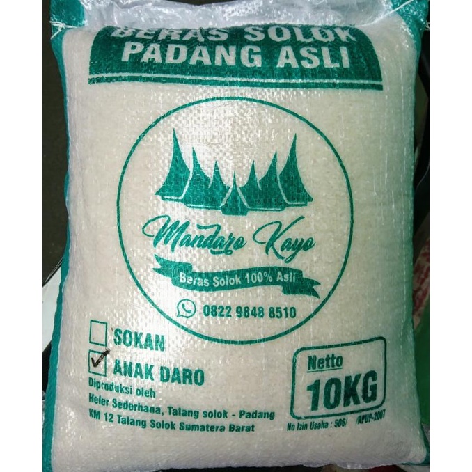 

Beras Solok Bareh Solok Padang - Anak Daro 10Kg Supplier