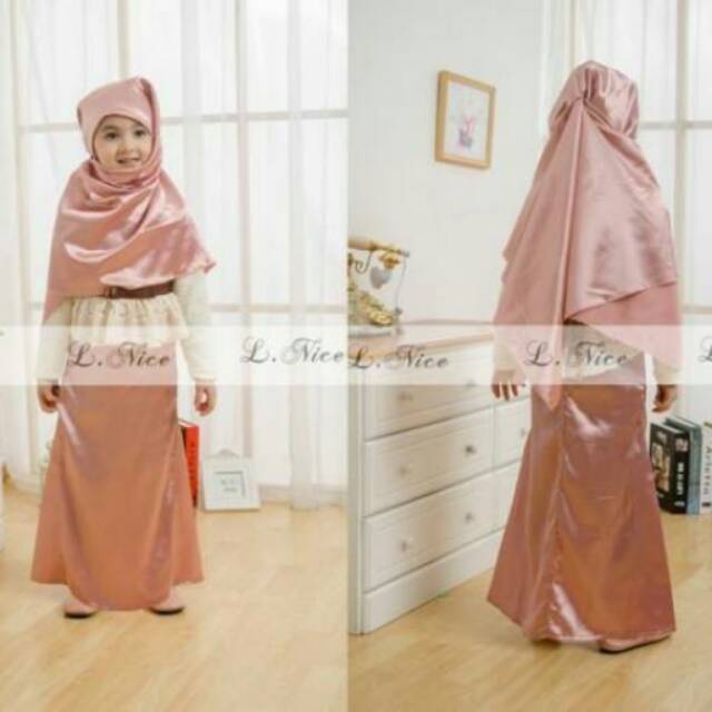 Gamis lnice coklat brukat