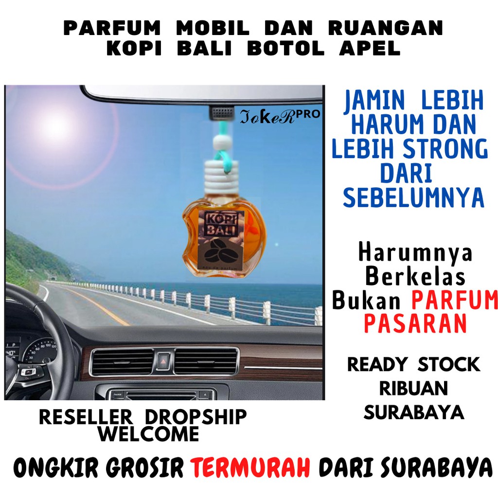 PARFUM MOBIL DAN RUANGAN KOPI BALI BOTOL APEL