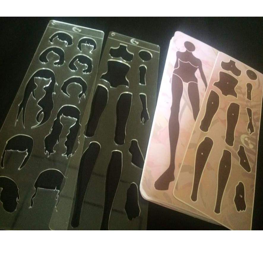 

Diskon Jumbo / 7BWOI Penggaris moving figure all set - for fashion design //Ready