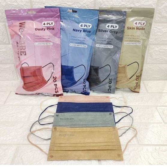 Masker WE CARE 4PLY pocket isi 20pcs