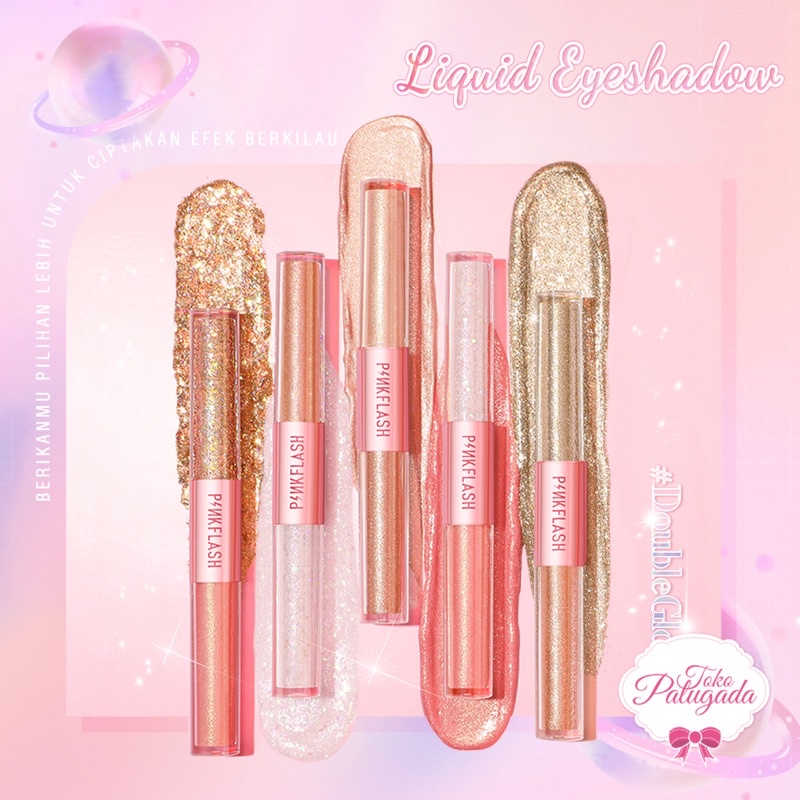 [BISA COD] Pinkflash #DoubleGlow 2 in 1 All Glow Liquid Eyeshadow