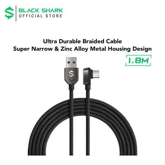 Black Shark Cable Elbow USB to Type C - 1.8m - Right Angle Garansi Resmi 1 Tahun