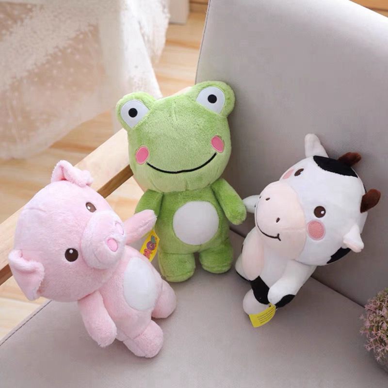 BONEKA PIG COW SAPI BABI KELINCI KODOK FROG KEROPPI IMPOR LEMBUT