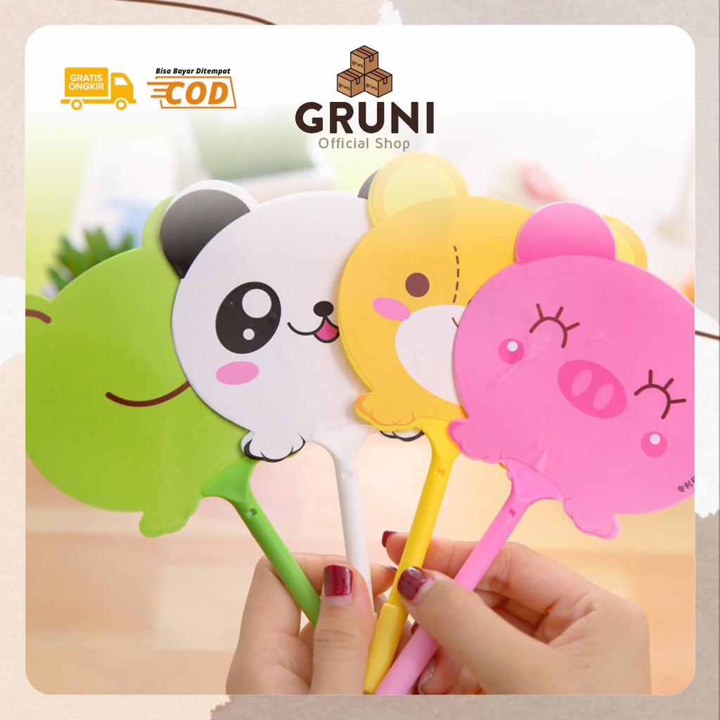 

GRUNI ST0001 Bolpoin Kipas Karakter Bulpen Karakter Lucu Bulpen Kipas Hewan Bulpen Lucu Imut Viral