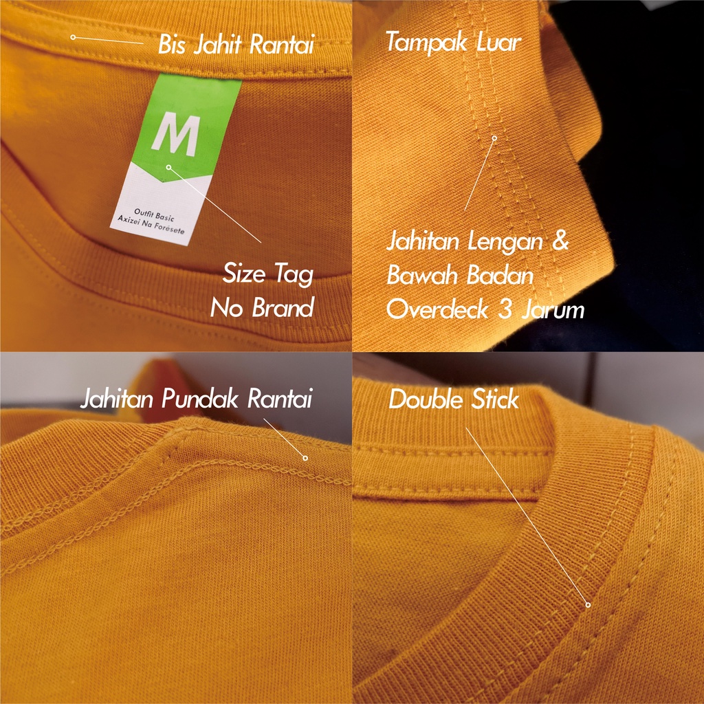 KAOS POLOS MISTY PRIA TANGAN PENDEK TWOTONE 30S &amp; TOPI CREAM PREMIUM