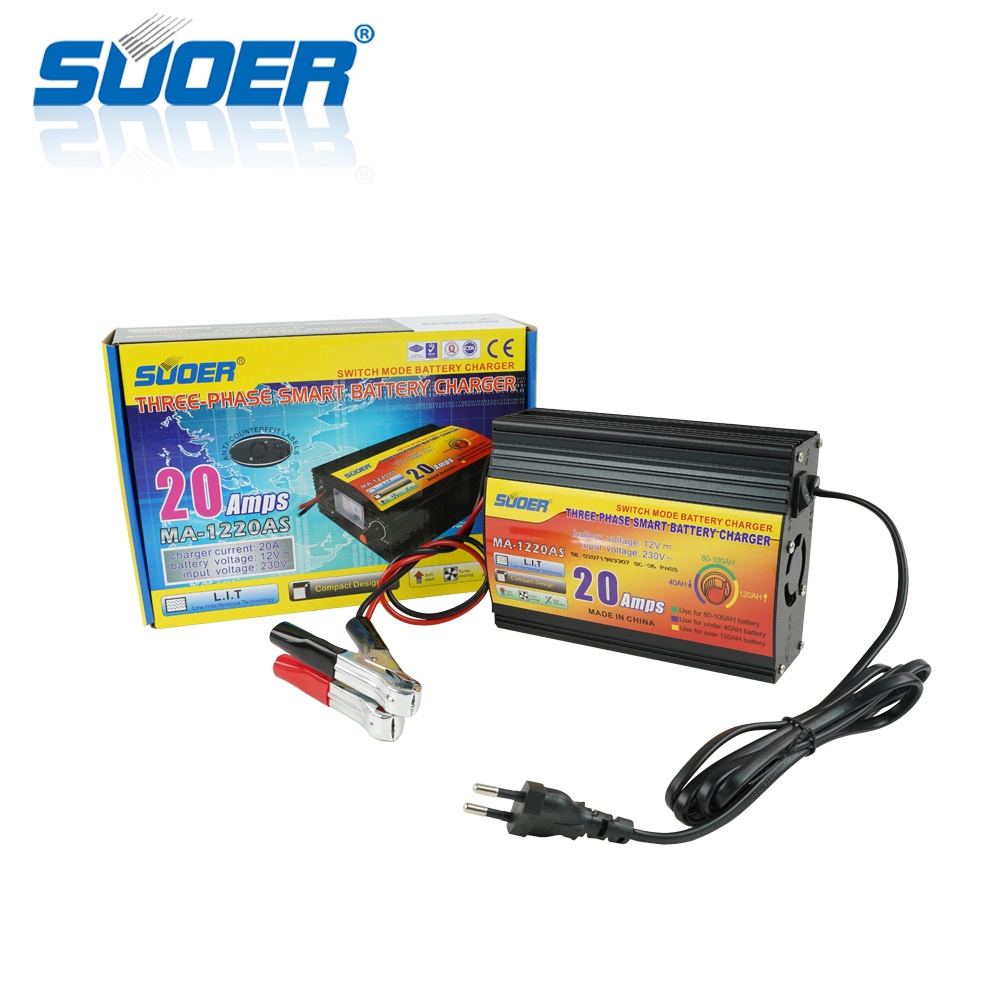 Jual Charger Aki 20A 12V Suoer MA-1220AS Charger Accu Mobil Motor 12