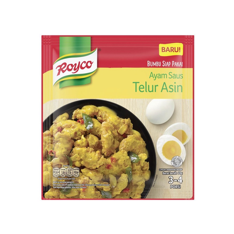 

BUMBU INSTAN | ROYCO AYAM SAUS TELUR ASIN 22G | SALTED EGG