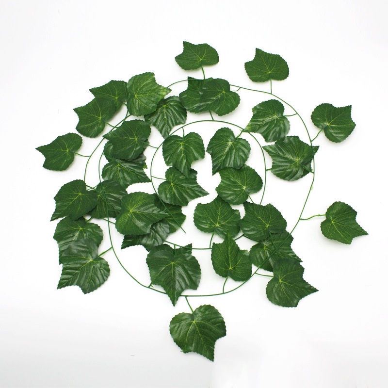 Satu7an PBP45 Daun Rambat Plastik Artificial Lebar Tanaman Hias Urai Gantung Dekorasi Dinding Rumah-DAUN ANGGUR