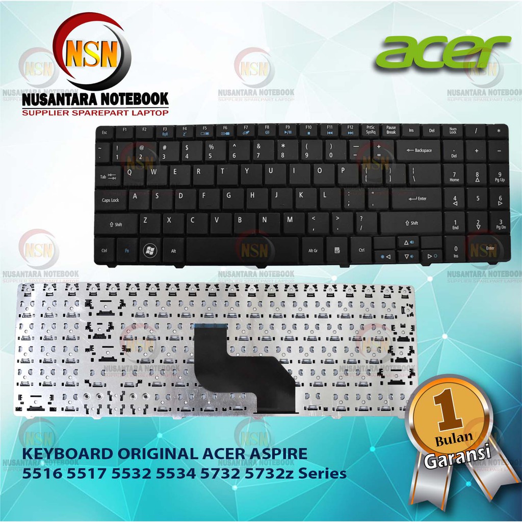 Keyboard Original Laptop Acer Aspire 5732 5732z 5516 5517 5532 5534 Series