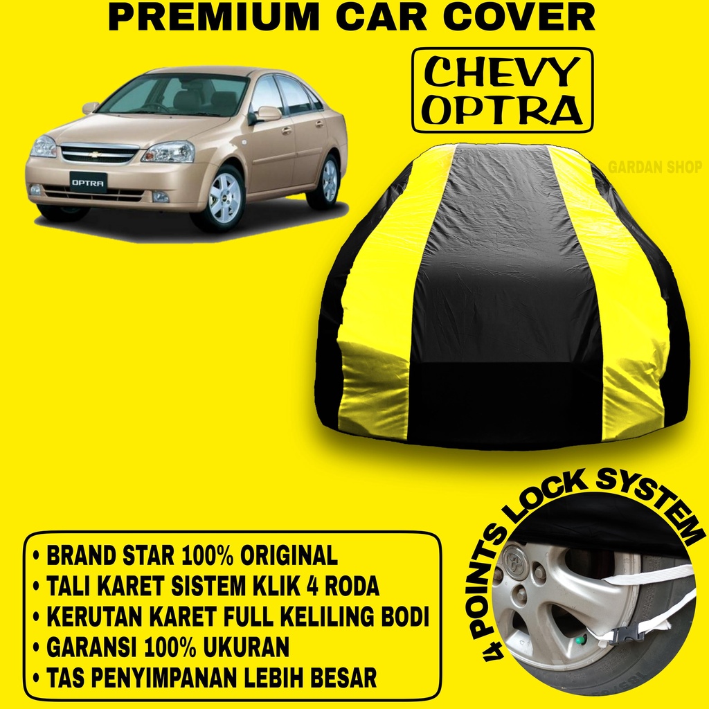 Body Cover CHEVY OPTRA Sarung Strip KUNING Penutup Pelindung Bodi Mobil Chevy Optra PREMIUM