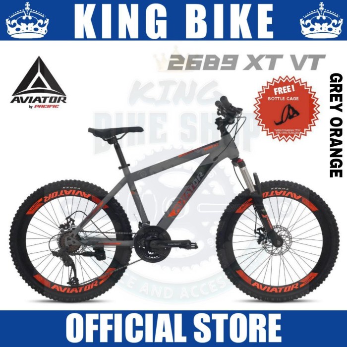 Sepeda Gunung MTB AVIATOR 2689 XT VT 24 26 & 27.5 Inch 24 Speed