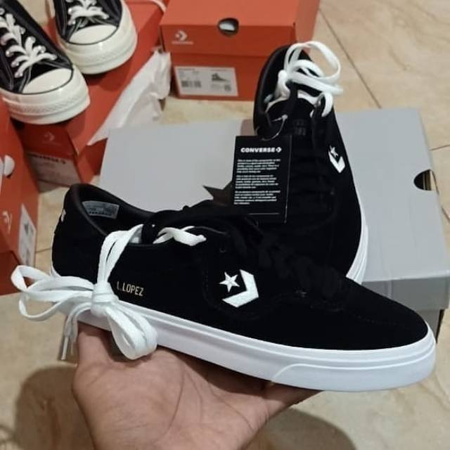 Converse Louie Lopez Pro OX Black White Suede Original