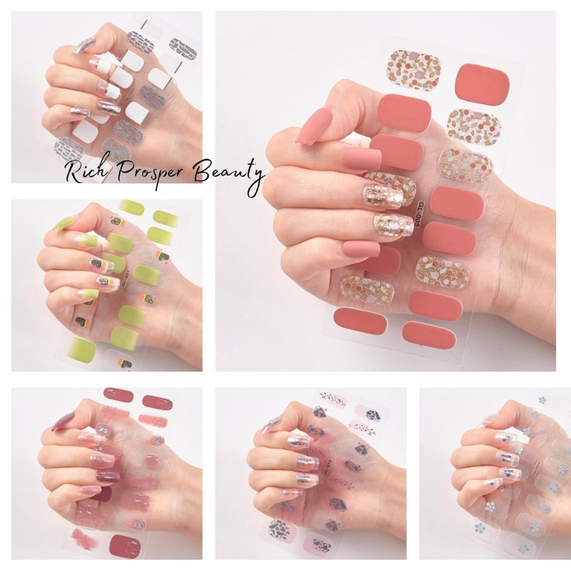 네일 아트 스티커 Nail Sticker Fashion Nail Wrapping Adhesive Manicure Nail Decoration Nail Strips Nail Sticker Set Nail Art