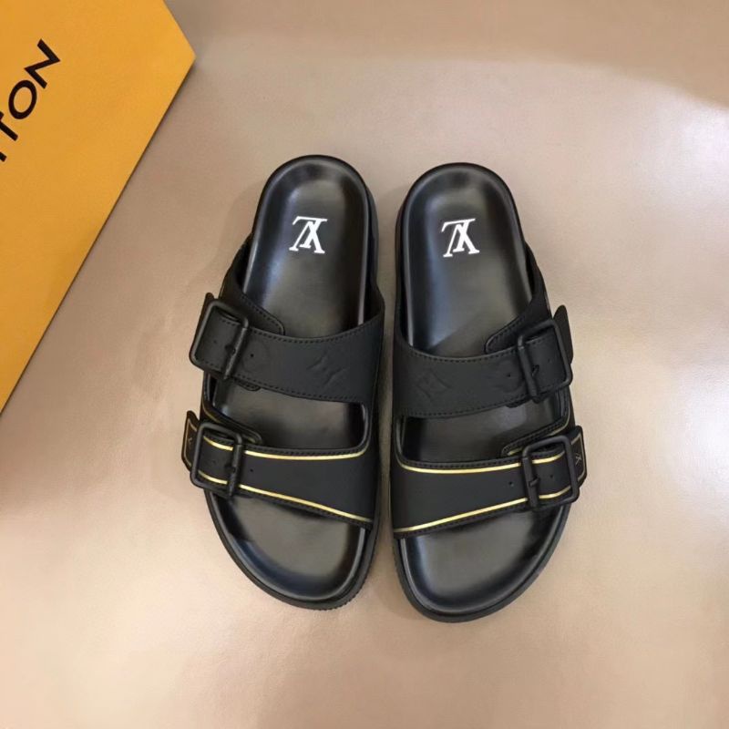 sandal vip top lv pria slide selop flat slippers cowok sendal terbaru 2022