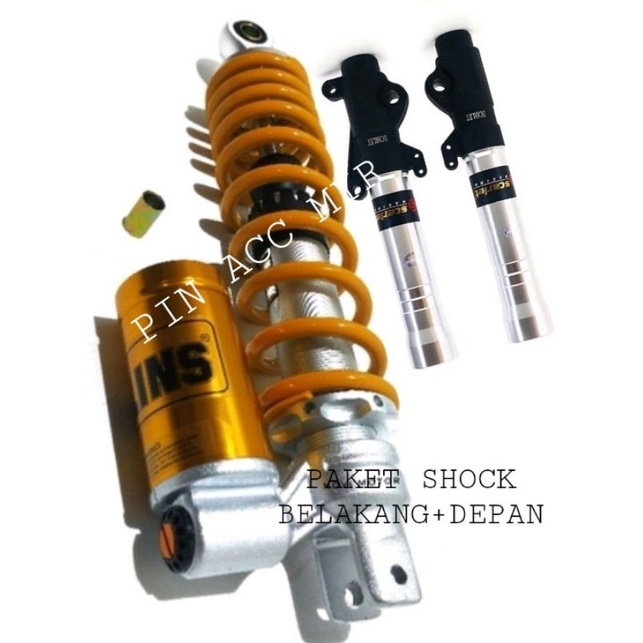 PAKET VARIASI SCHOK TABUNG DEPAN PLUS SCHOK TABUNG BELAKANG OHLINS UKURAN SCHOK 310MM