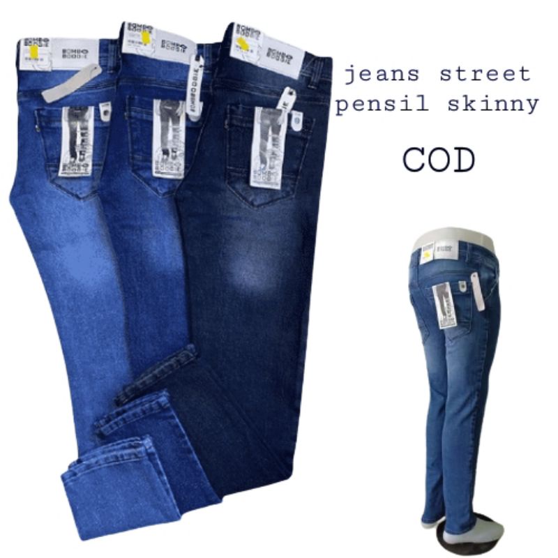 Celana panjang jeans pria/ celana slim fit jeans pensil skinny