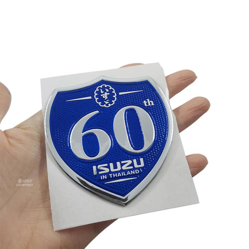 1pc Stiker Emblem Logo ISUZU 60TH Bahan ABS Untuk Dekorasi Mobil ISUZU