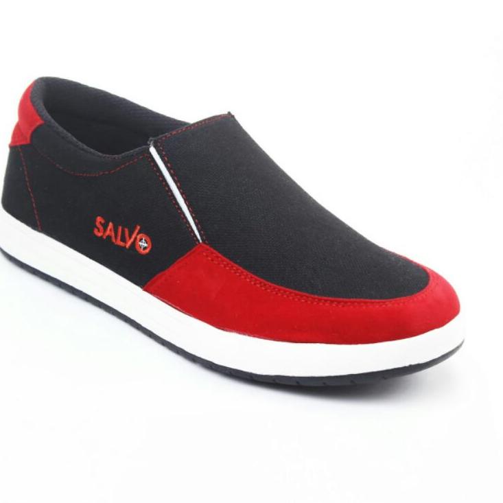 Paling Disukai.. Sepatu Cowok Slip On Kanvas Keren Murah Sepatu Selop Pria Sneaker Tanpa Tali Hitam 