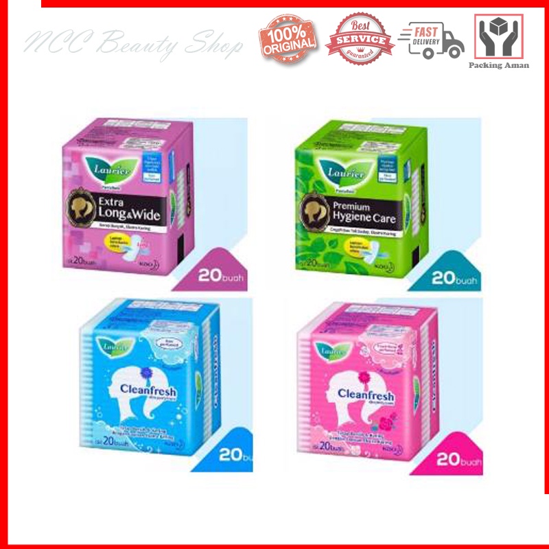 * NCC * Laurier Pantyliners Slim Panty Liner Clean Fresh Permium Hygienis Pembalut Wanita