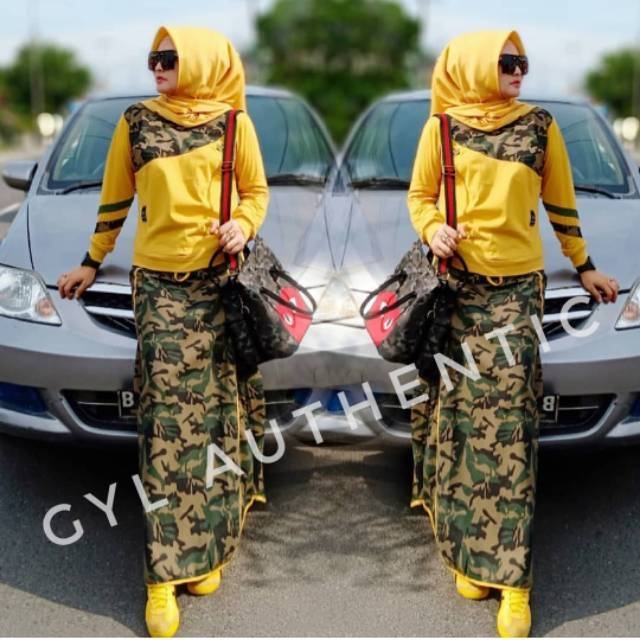 Fashion wanita set Army by GyL