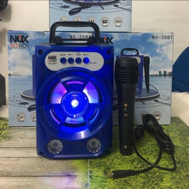 1√ Speaker bluetooth karaoke NIXNOX NS35bt 801/802 FREE MIC-2