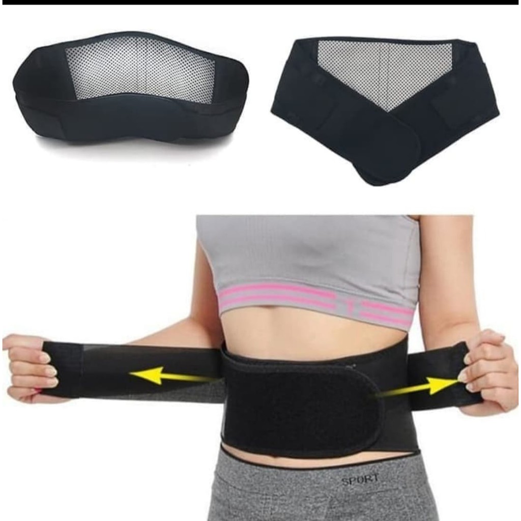 SABUK KORSET TERAPI PUNGGUNG MAGNETIK SELF HEATING BELT PEMANAS PINGGANG