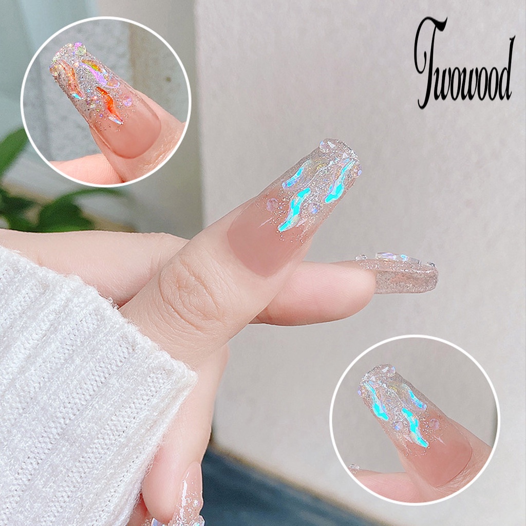 Dekorasi Kuku Bentuk Irregular Bahan Resin Anti Air Untuk Nail Art