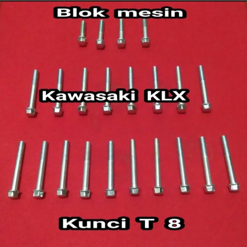 baut blok klx baut set mesin klx k.8