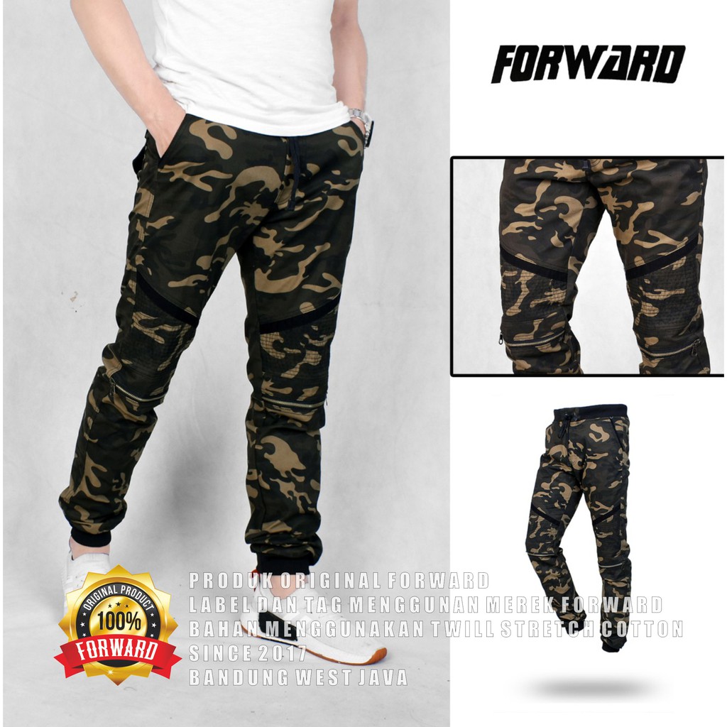 Celana Joger Pria Army Camo Loreng Pant Forward Hiking Bikers